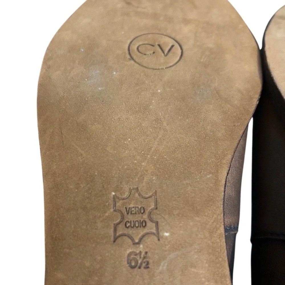 Cynthia Vincent Brown Leather Embroidered Ankle Boots – Size 6.5